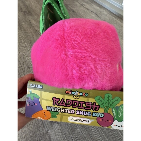 Mimicoco Weighted Snug Bud Plush Radish Stress Support Promotes Sleep Focus NEW - Picture 4 of 4